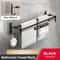 No Drill Aluminum Double Bar Towel Rack 9