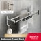 No Drill Aluminum Double Bar Towel Rack 10