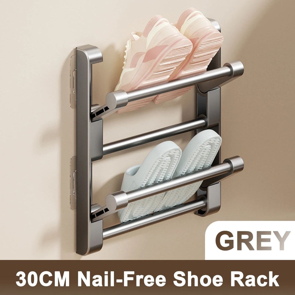 Wall Mounted Slipper Shoe Rack Organizer 6