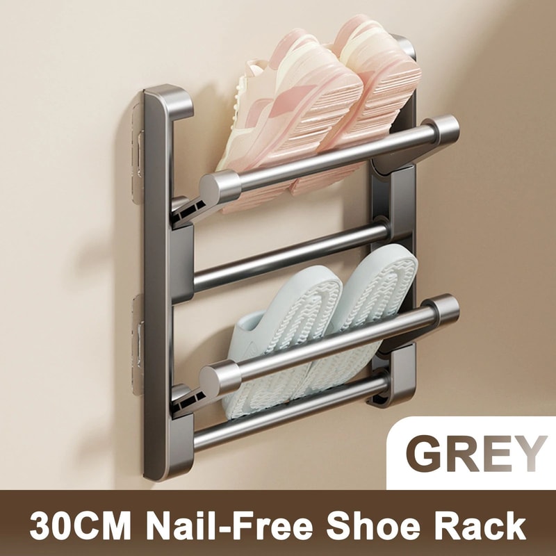 Wall Mounted Slipper Shoe Rack Organizer 6