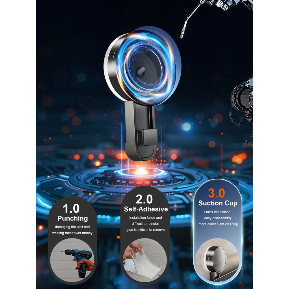 Wall Mounted Hair Dryer Holder Organizer 8