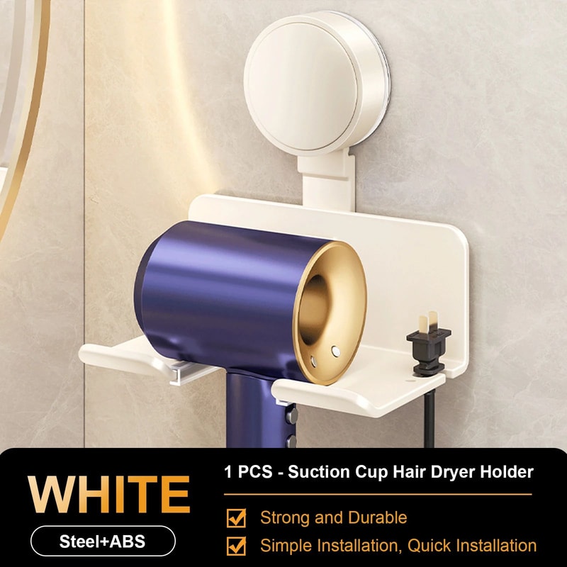 Wall Mounted Hair Dryer Holder Organizer 10
