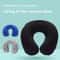 Inflatable U Shaped Travel Neck Pillow Gray 1