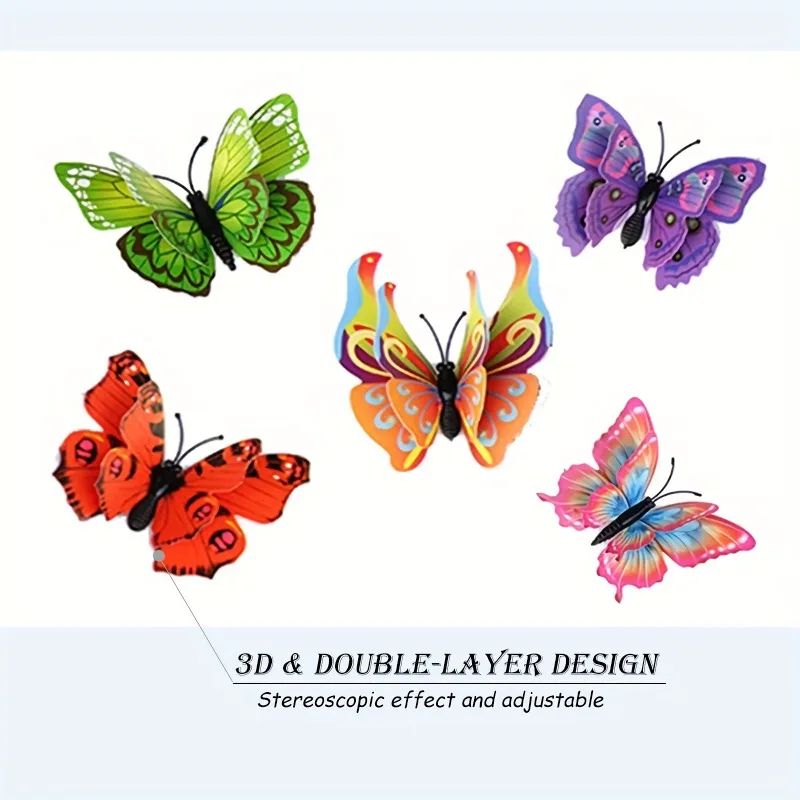 3D Butterfly Wall Decor Sticker Set 2