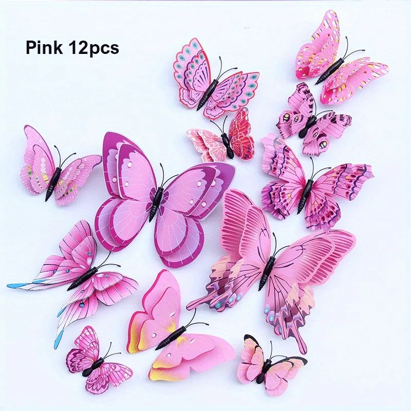 3D Butterfly Wall Decor Sticker Set 8