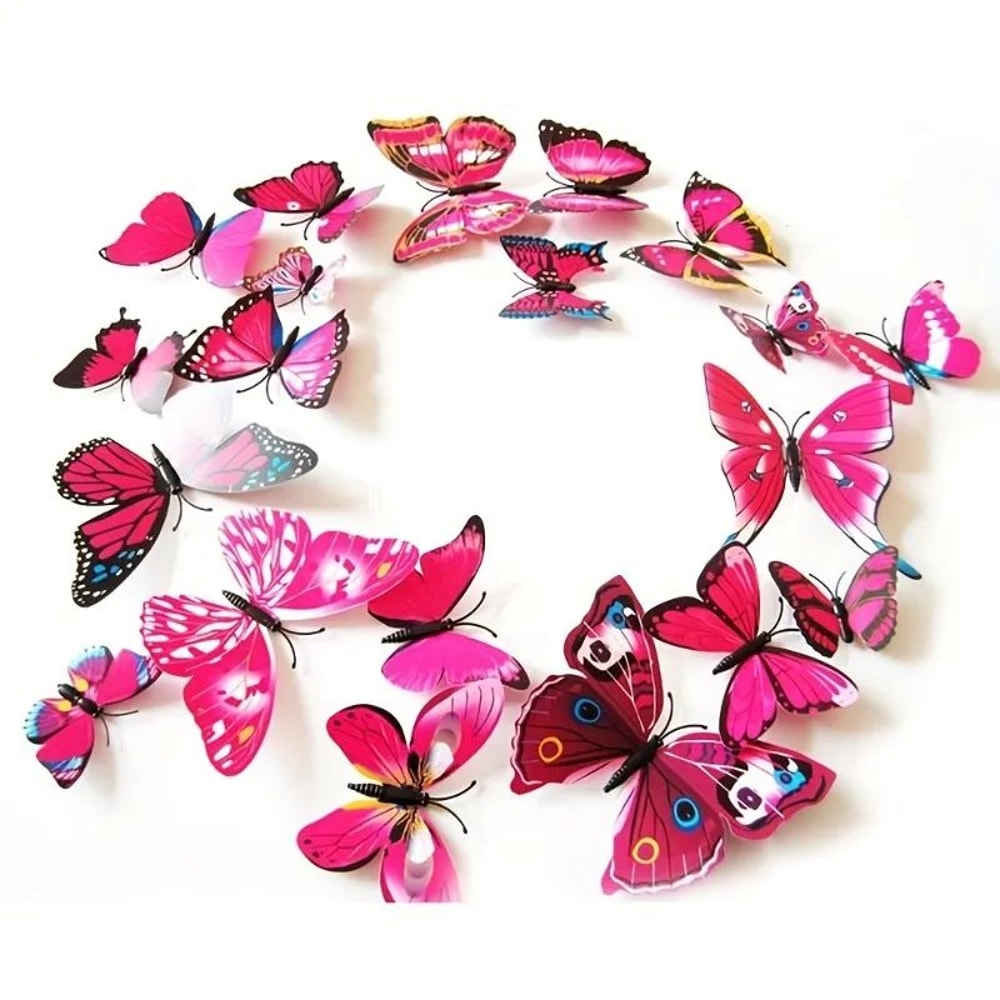 3D Butterfly Wall Decor Sticker Set 4