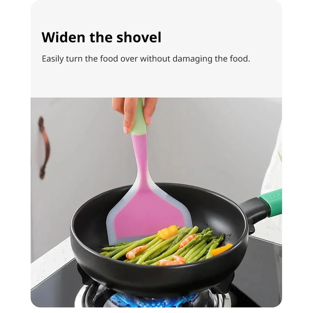 Silicone Kitchen Cooking Spatula Random Color 9