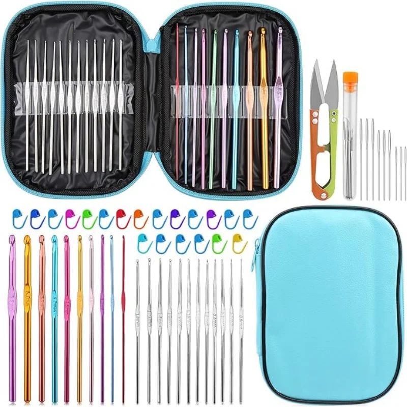 54 Piece Crochet Needle Kit With Case 12
