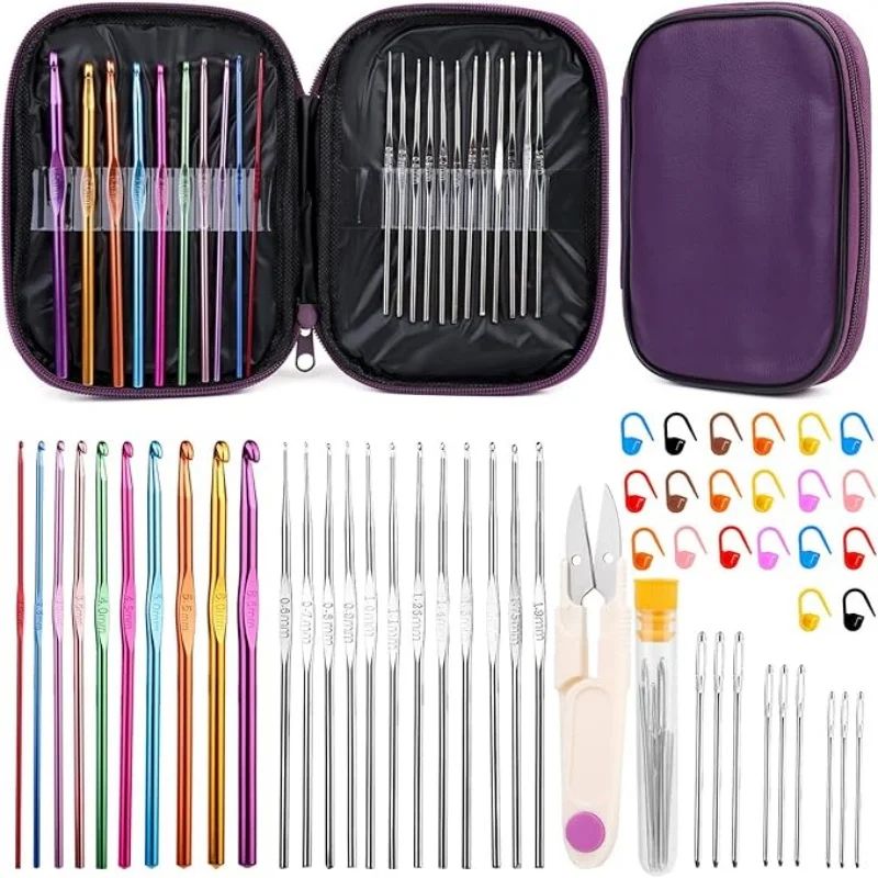 54 Piece Crochet Needle Kit With Case 13