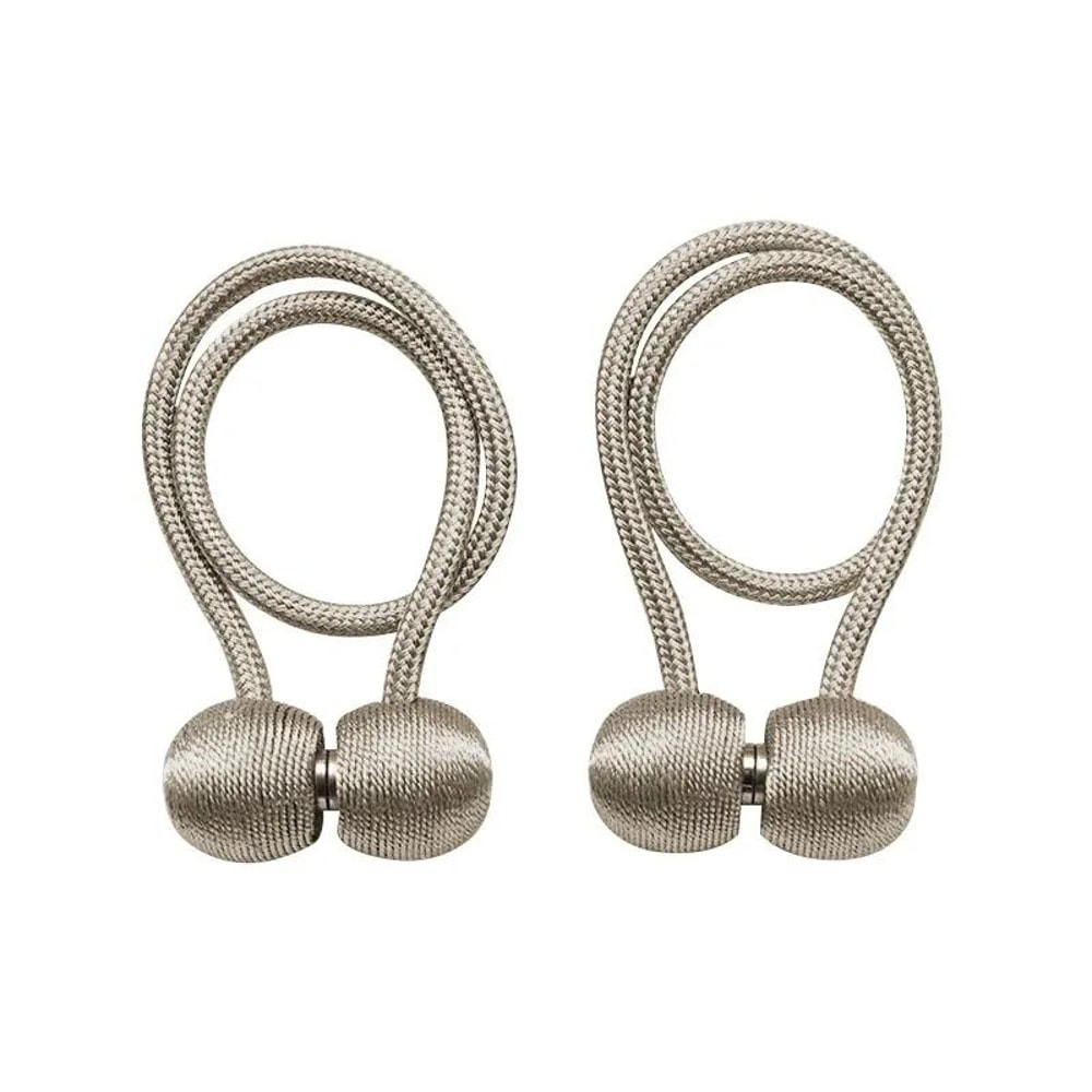 Magnetic Curtain Tieback Rope Set Gray 0