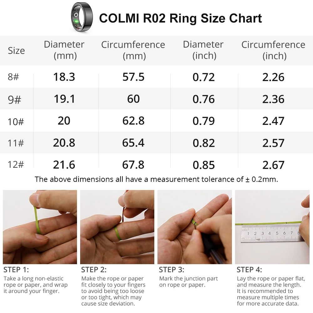 COLMI R02 Titanium Smart Health Ring 4