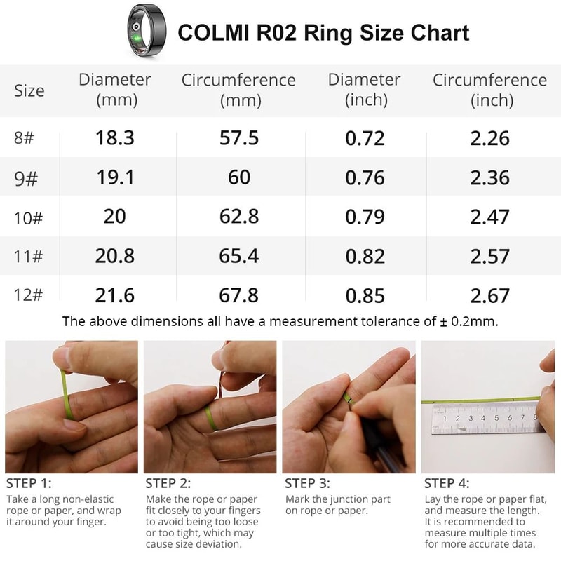 COLMI R02 Titanium Smart Health Ring 4