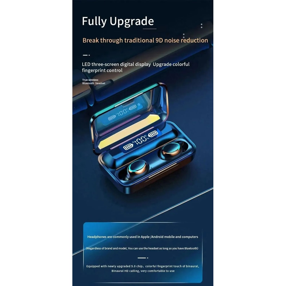F9 Wireless Bluetooth Earbuds With Display 6