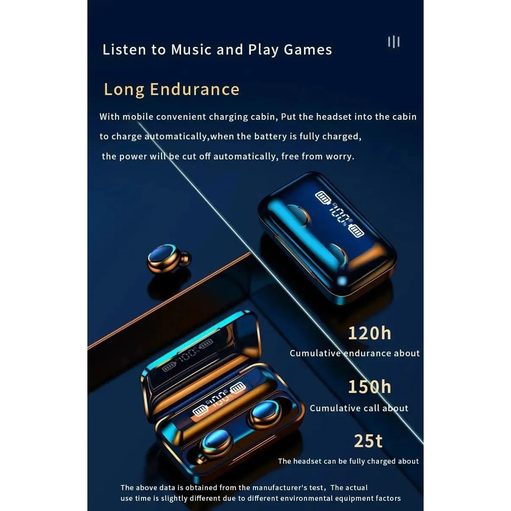 F9 Wireless Bluetooth Earbuds With Display 14