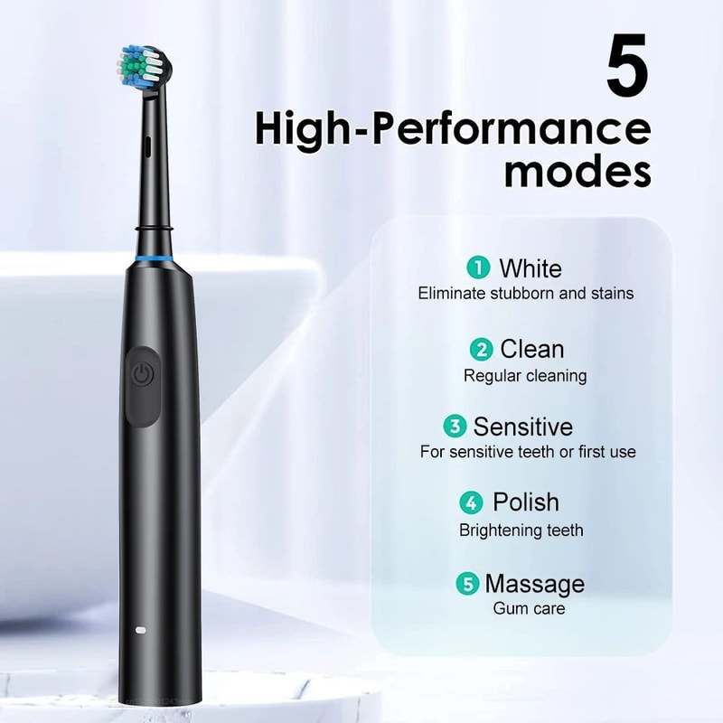 Rechargeable Electric Toothbrush With 8 Soft Brush Heads 6