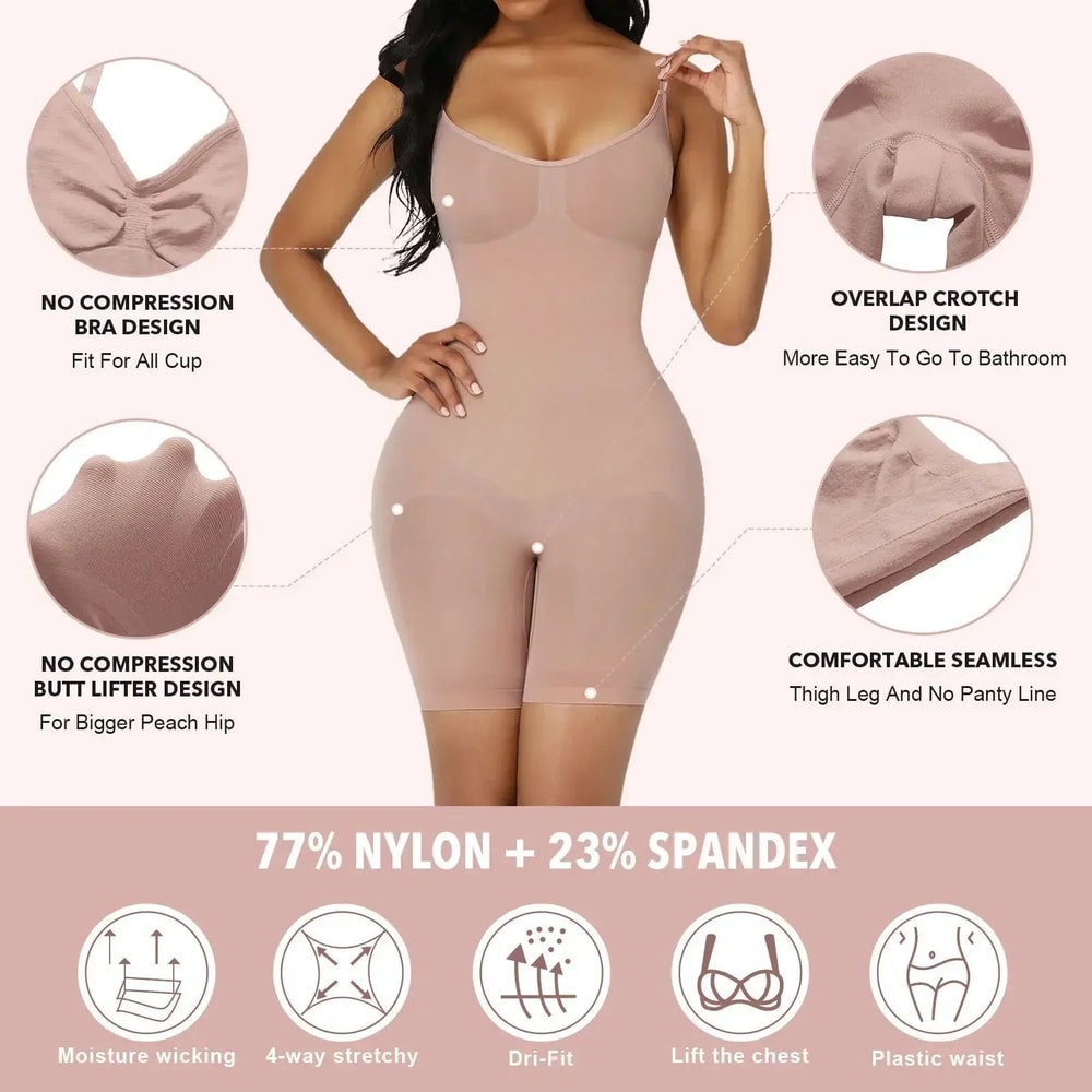 Seamless Tummy Control Shapewear Bodysuit 7