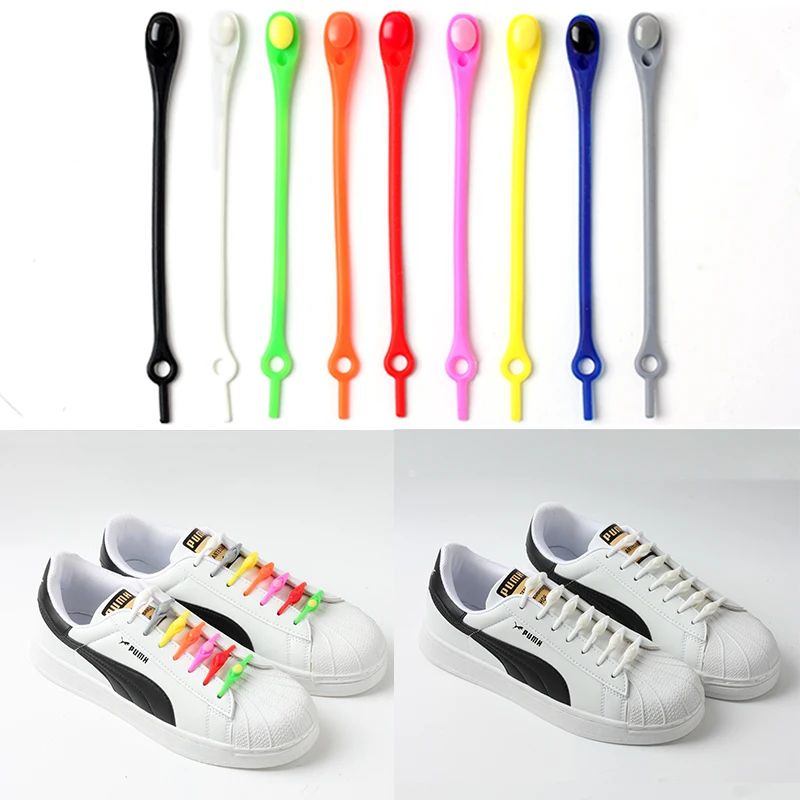 12 PCS NoTie Stretch Silicone Shoelaces 6