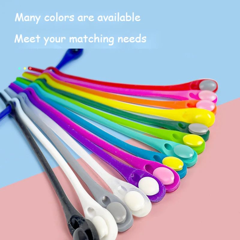 12 PCS NoTie Stretch Silicone Shoelaces 10