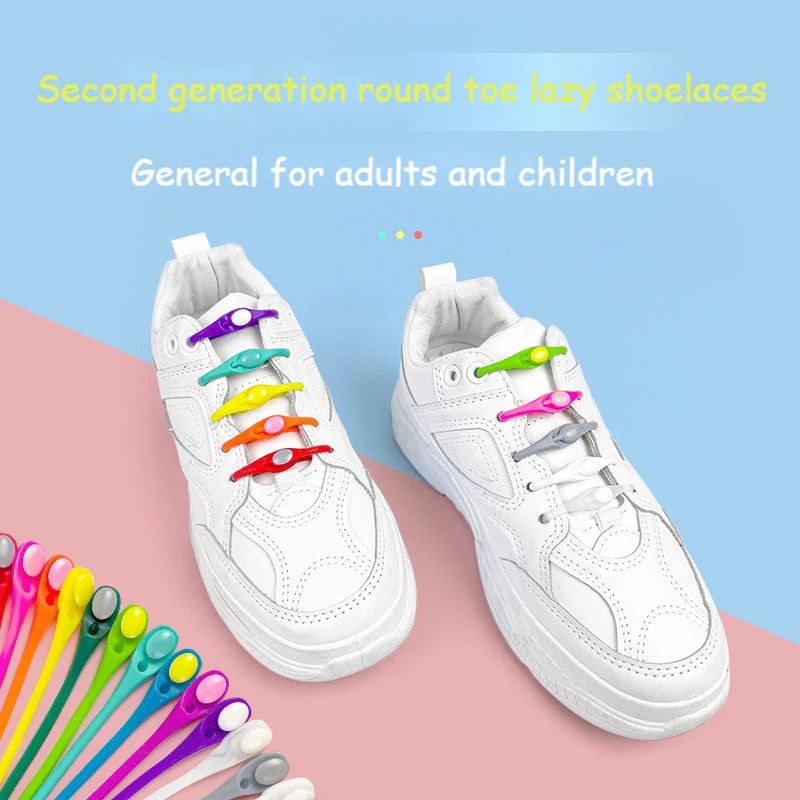 12 PCS NoTie Stretch Silicone Shoelaces 13