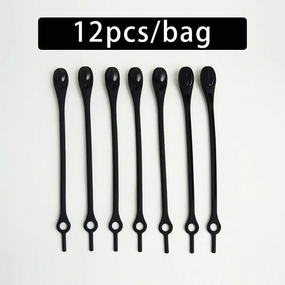 12 PCS NoTie Stretch Silicone Shoelaces 16