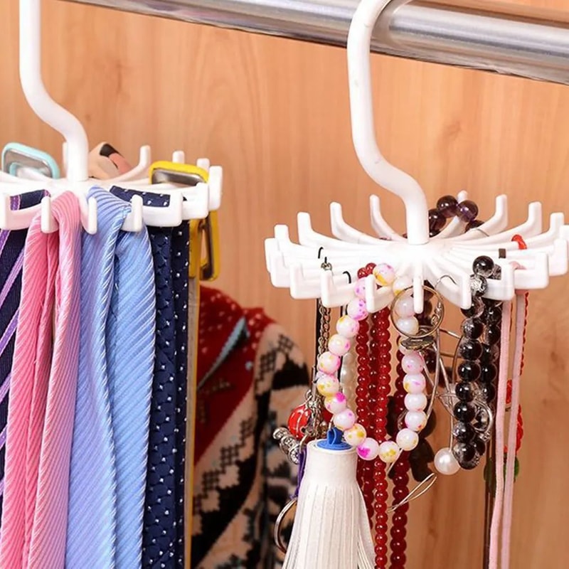 360 Degree Rotating Scarf And Tie Hanger Rack 7