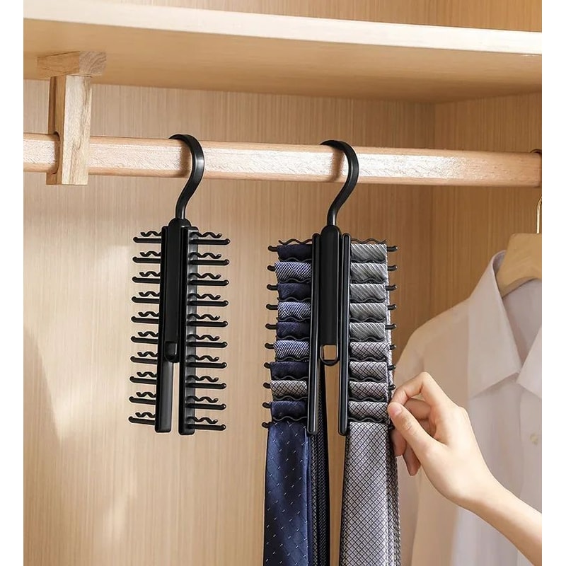 Rotating Tie And Belt Closet Organizer 7