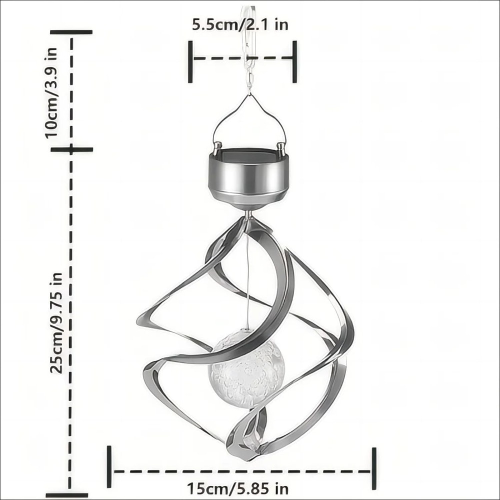 Solar Wind Chime Outdoor Garden Light 7