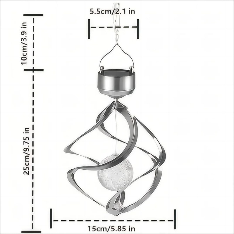 Solar Wind Chime Outdoor Garden Light 7