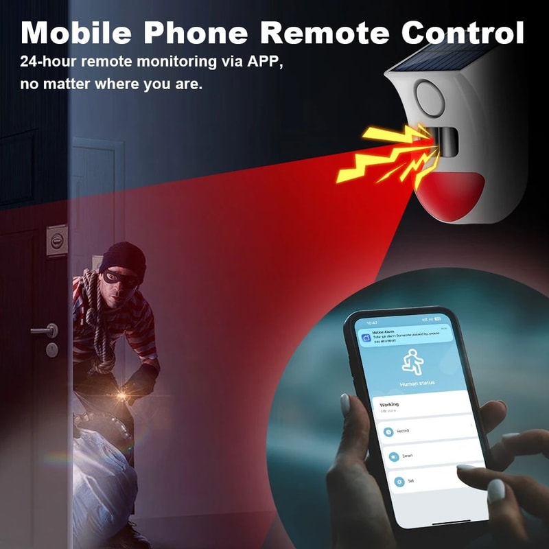 Solar WiFi PIR Siren Alarm 4