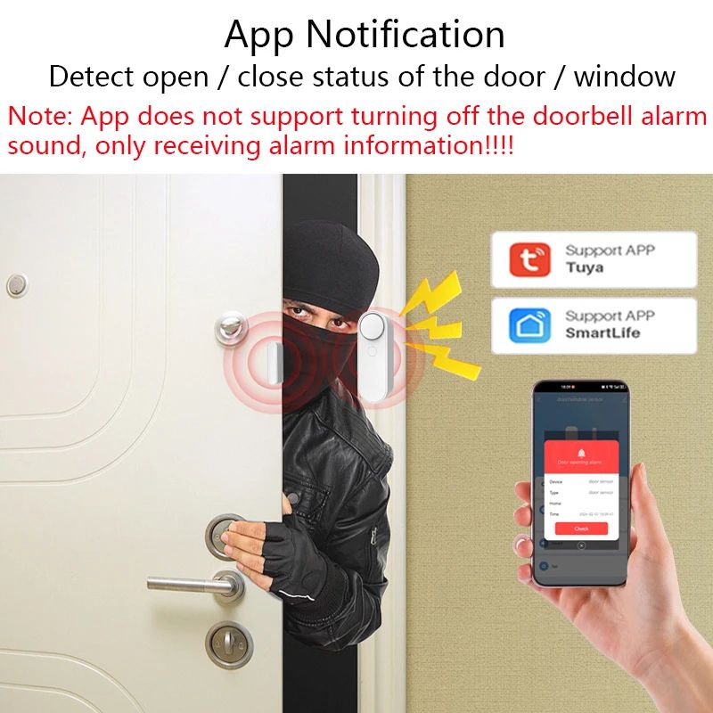 Tuya WiFi Door Window Alarm 7