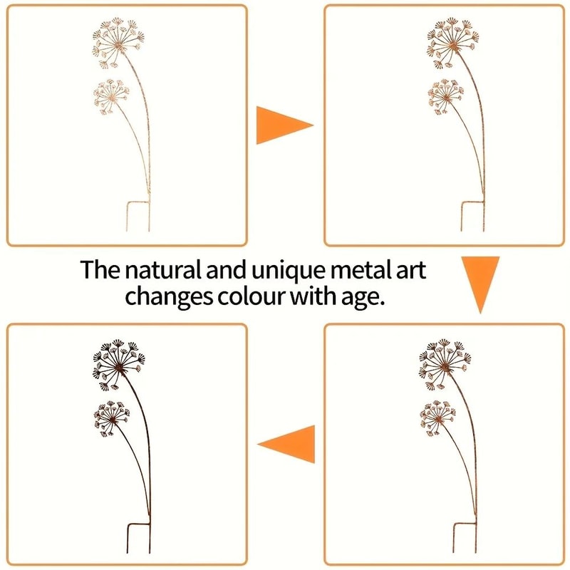 Metal Garden Decor Stake 4