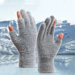 winter fingerless touch gloves