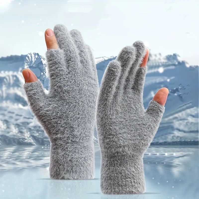 Winter Fingerless Touch Gloves 0