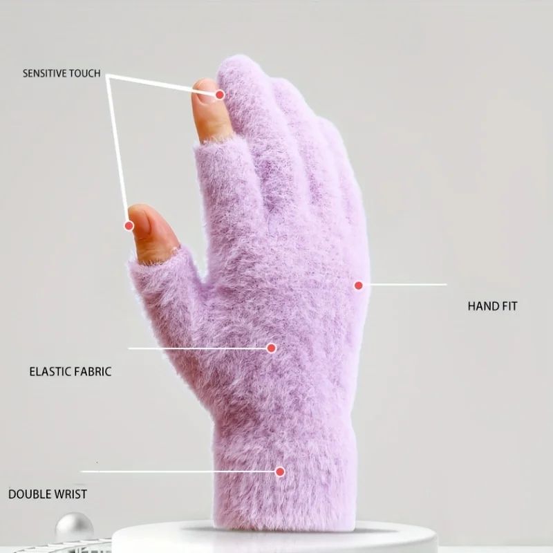 Winter Fingerless Touch Gloves 4