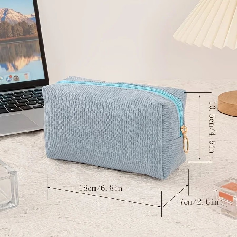 Corduroy Makeup Storage Bag Organizer 2