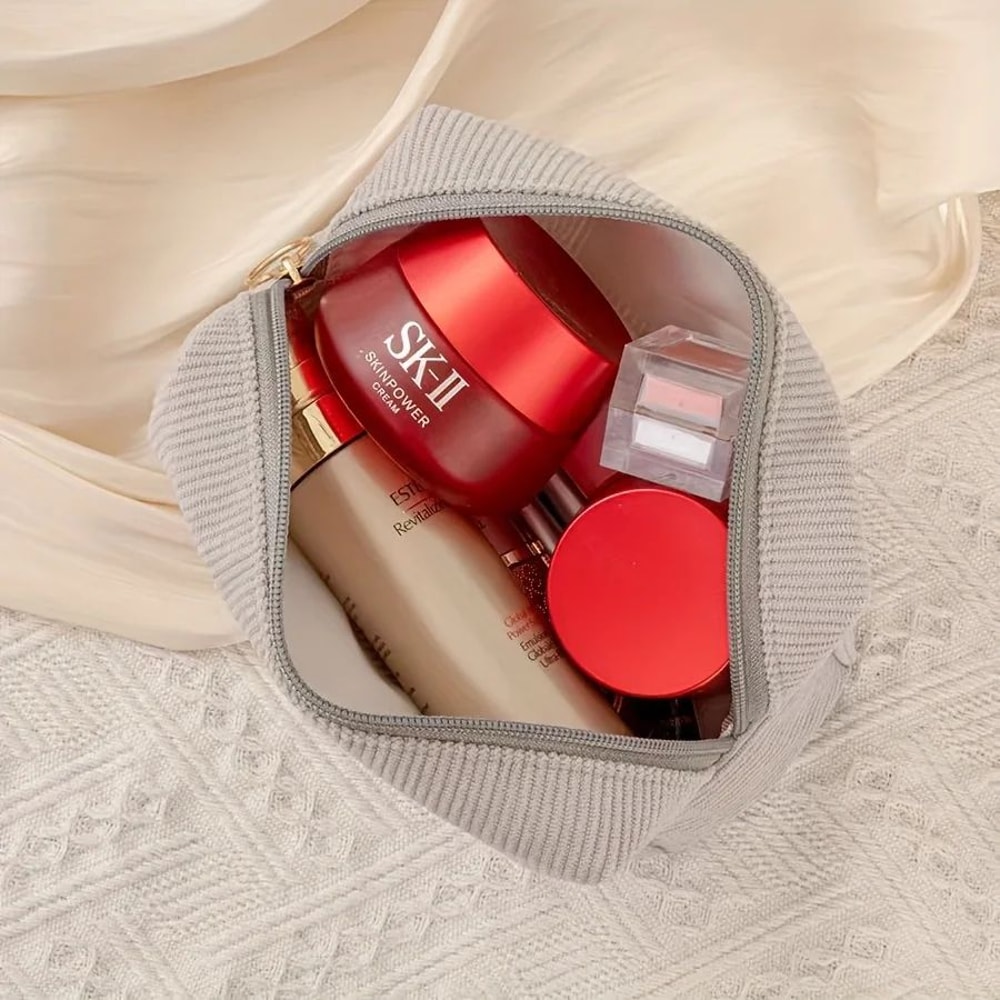 Corduroy Makeup Storage Bag Organizer 3