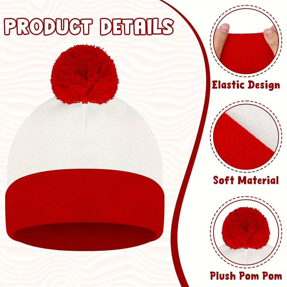 Festive Knit Pom Beanie 3