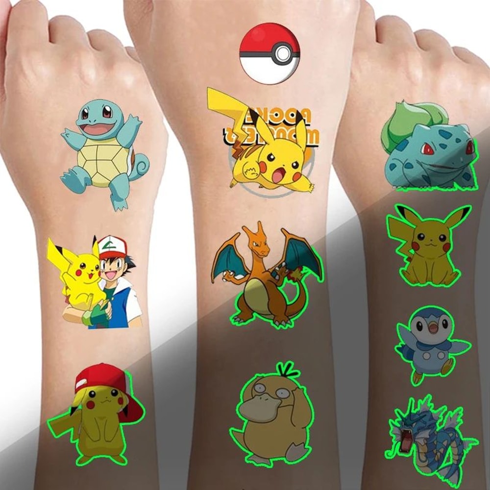 Glow Pokemon Tattoo Stickers 6