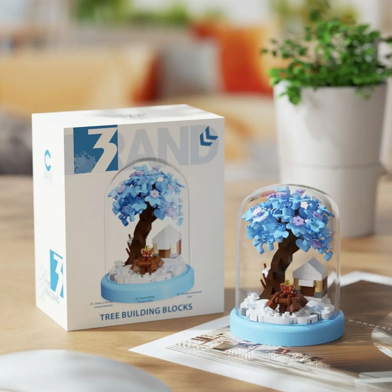 Mini Sakura Tree Block Model 8