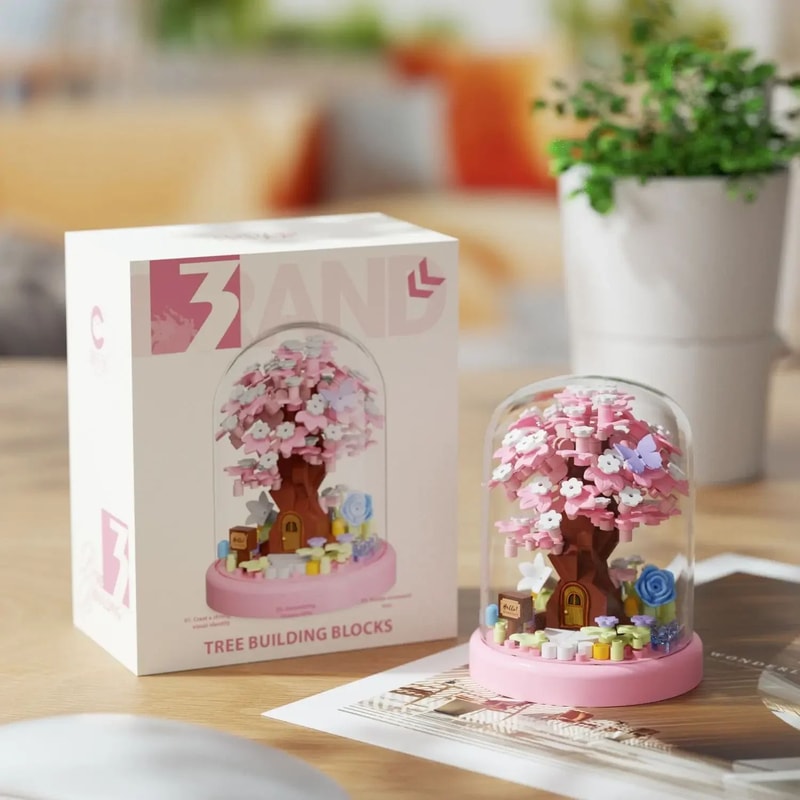 Mini Sakura Tree Block Model 9