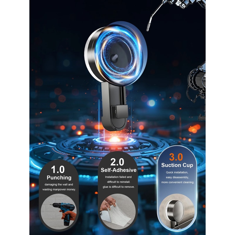 Wall Mounted Hair Dryer Holder Bathroom Accessories 9