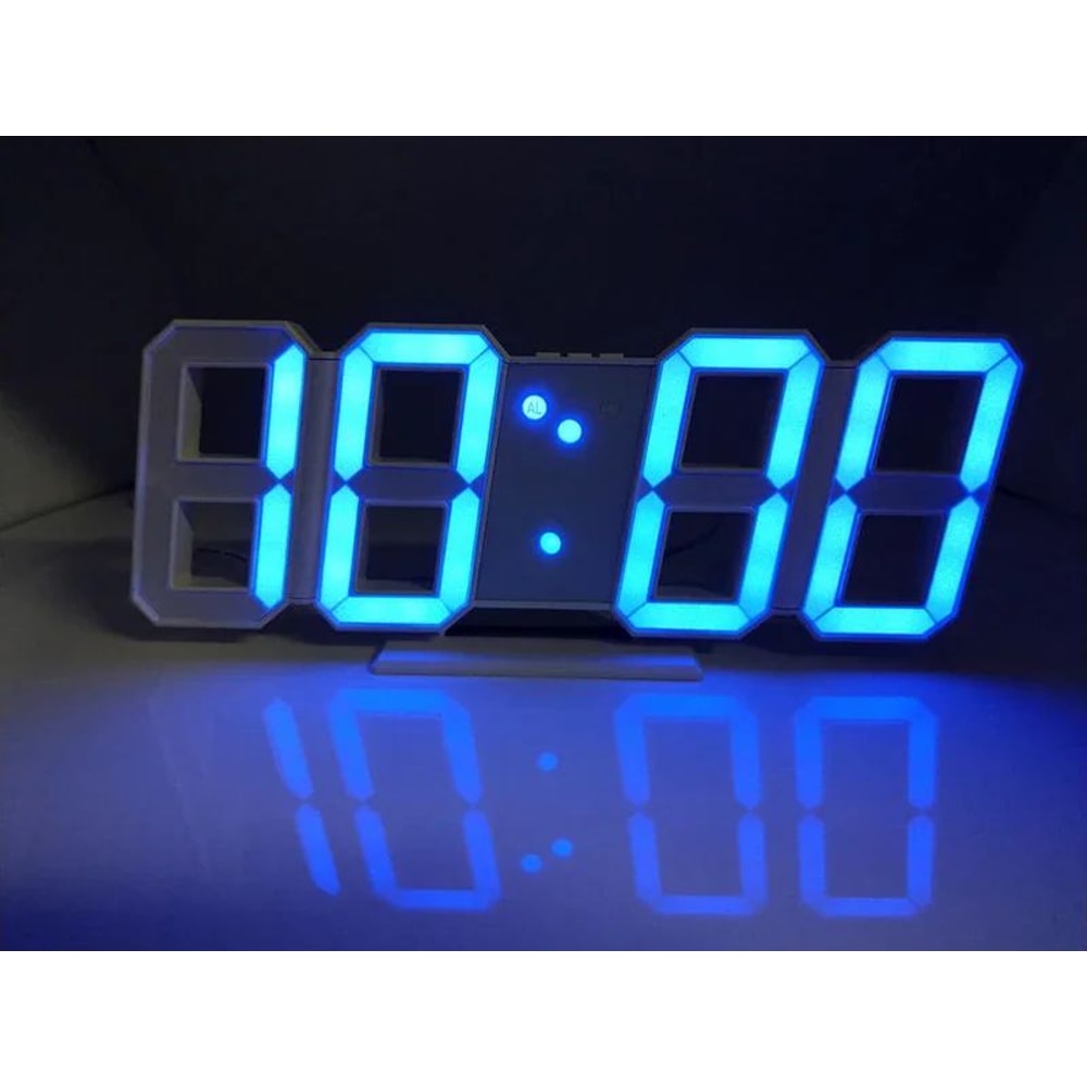 3D LED Digital Wall Clock Alarm Clock 8