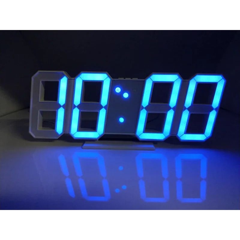 3D LED Digital Wall Clock Alarm Clock 8