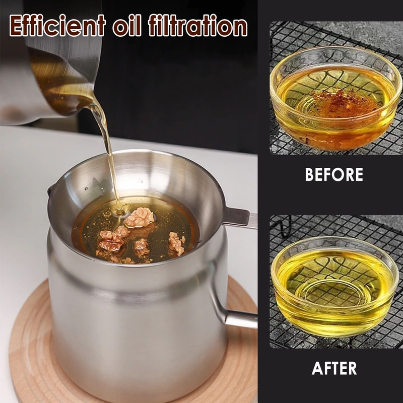 Stainless Steel Oil Strainer Pot 1