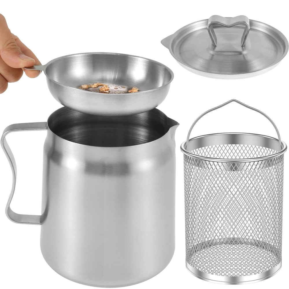 Stainless Steel Oil Strainer Pot 6