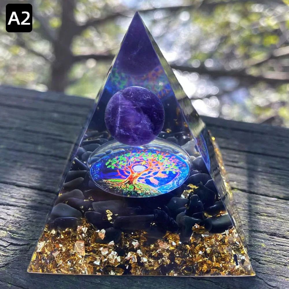 Amethyst Orgonite Energy Pyramid 5