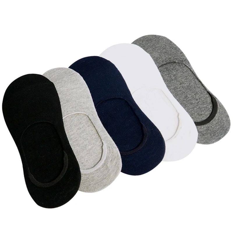 Men Bamboo No Show Non Slip Socks 6