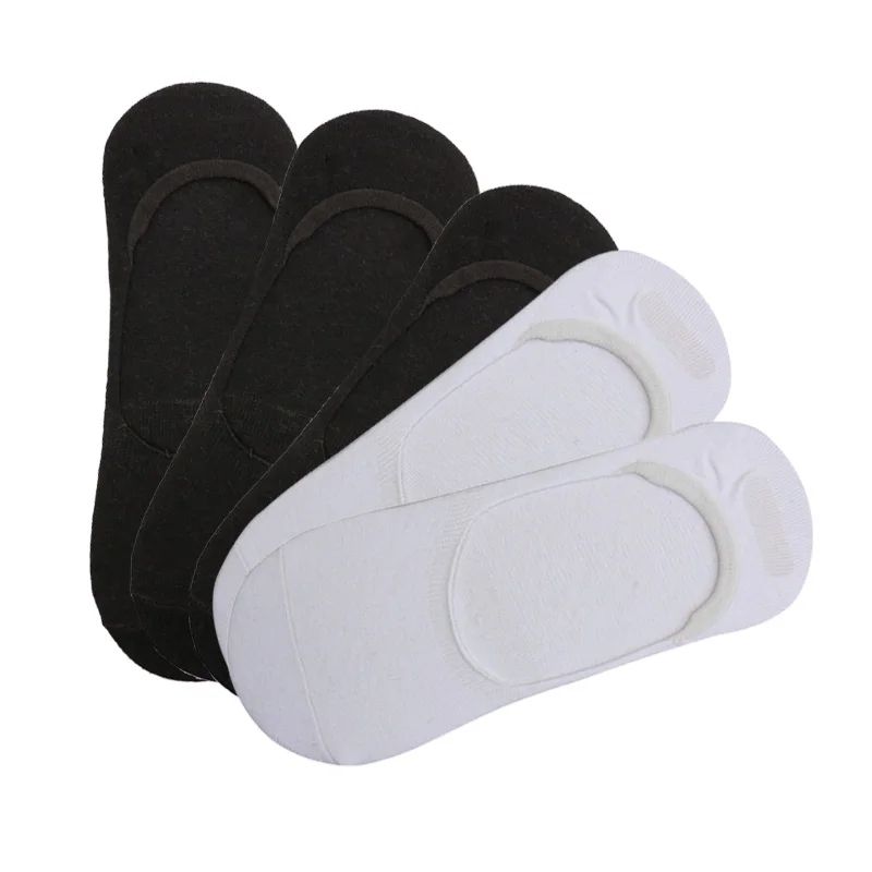 Men Bamboo No Show Non Slip Socks 7