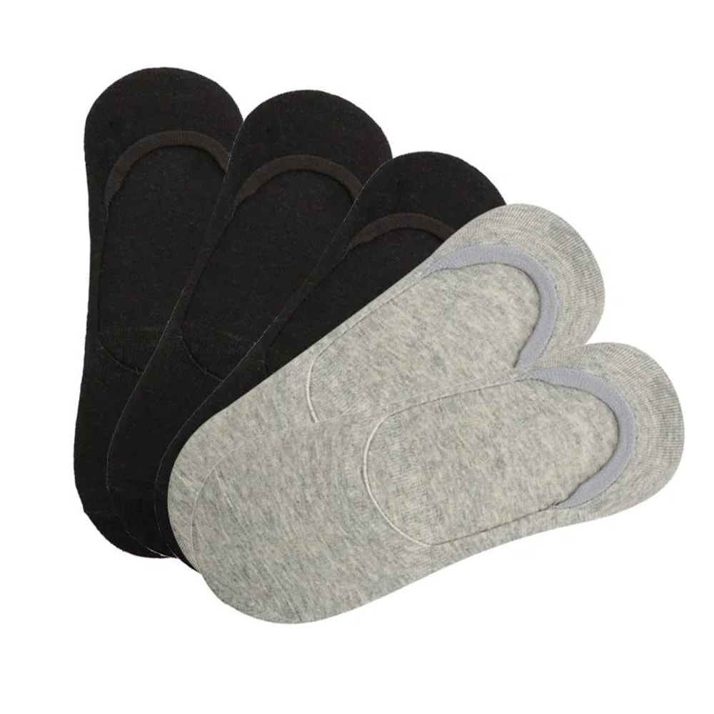 Men Bamboo No Show Non Slip Socks 8