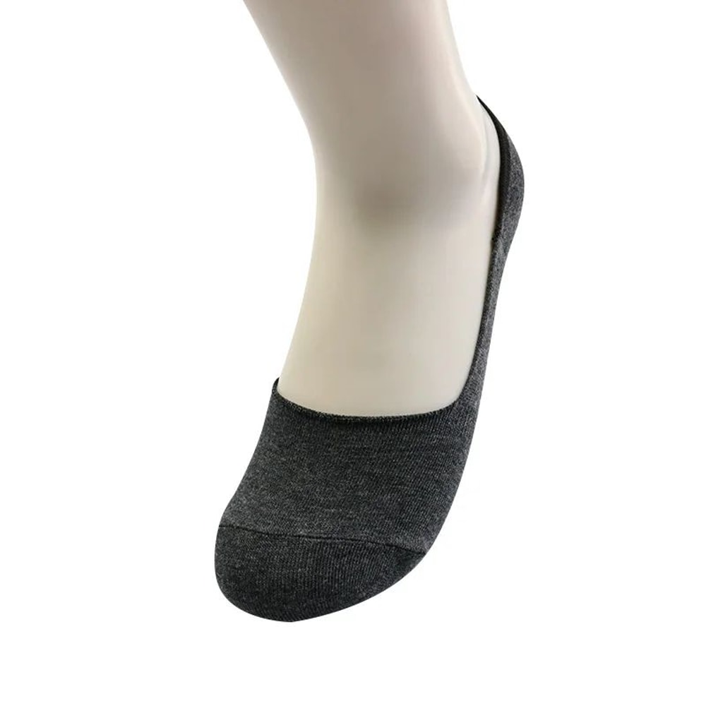 Men Bamboo No Show Non Slip Socks 11